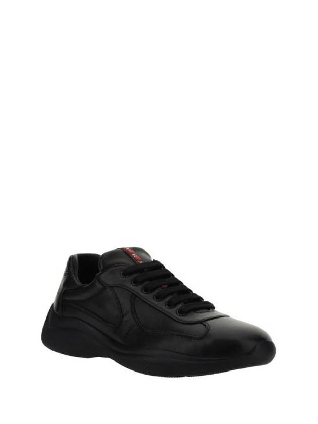 America's Cup Patent Leather Low Top Sneakers Black - PRADA - BALAAN 3