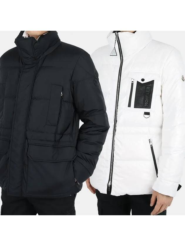 Moncler Men's GUERIN Reversible Padded Jacket Black White 1B00005 68352 998 - GANNI - BALAAN 2