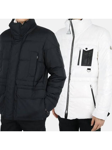 Moncler Men's GUERIN Reversible Padded Jacket Black White 1B00005 68352 998 - GANNI - BALAAN 1