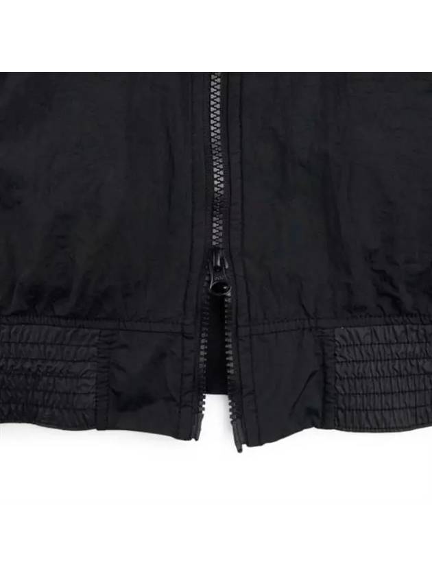 Logo Patch Recycled Nylon Track Jacket Black - STONE ISLAND - BALAAN 5