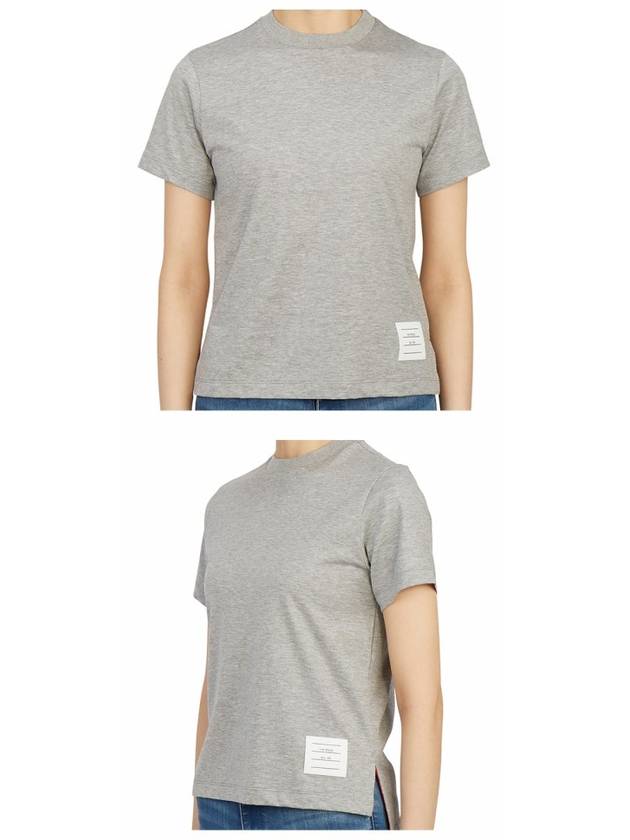 Logo Patch Lightweight Jersey Relaxed Fit Short Sleeve T-Shirt Grey - THOM BROWNE - BALAAN 5