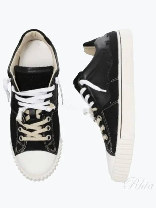 New Evolution Leather Low Top Sneakers Black - MAISON MARGIELA - BALAAN 2