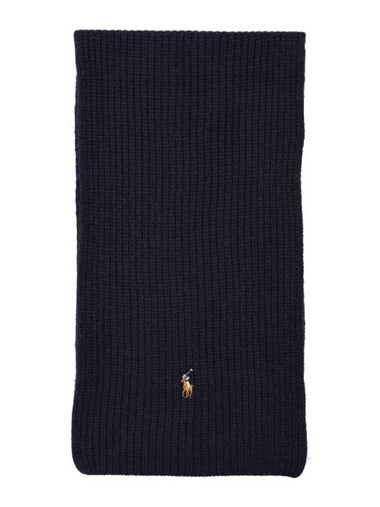 Polo Pony Knit Scarf Blue - POLO RALPH LAUREN - BALAAN 1