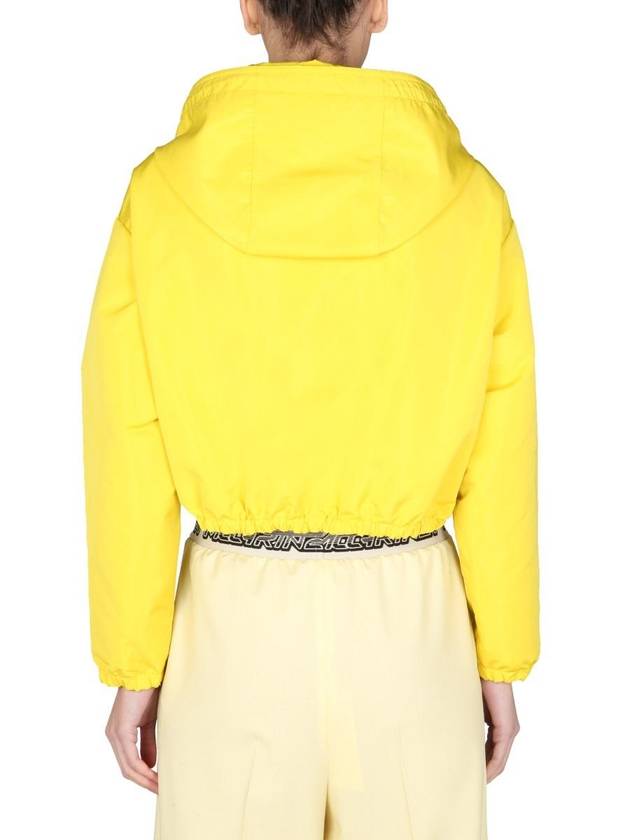 Logo Recycled Crop Hooded Jacket Yellow - STELLA MCCARTNEY - BALAAN 4