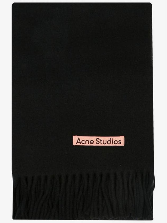 Wool Fringe Scarf Black - ACNE STUDIOS - BALAAN 2