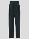 Wool Straight Pants Green - BOTTEGA VENETA - BALAAN 4