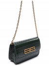 Gossip BB Logo Crocodile Chain Shoulder Bag Green - BALENCIAGA - BALAAN 4