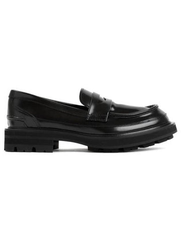 Moccasin Leather Loafer Black - ALEXANDER MCQUEEN - BALAAN 1