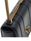 Kira Chain Leather Shoulder Bag Black - TORY BURCH - BALAAN.