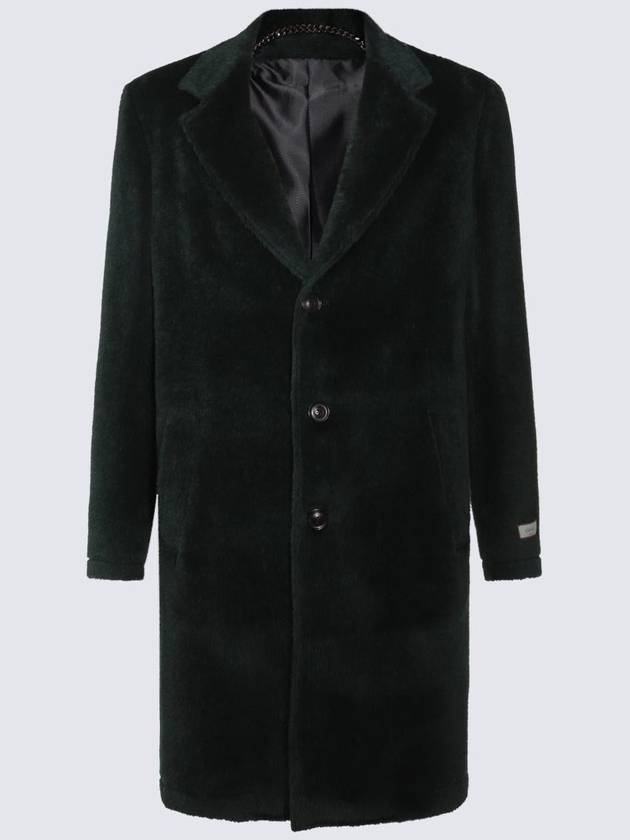 Canali Dark Green Wool Suit Coat - CANALI - BALAAN 1