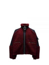 Color Block Jacket Fleece Track Zip-Up Jacket Navy Burgundy - JW ANDERSON - BALAAN 2