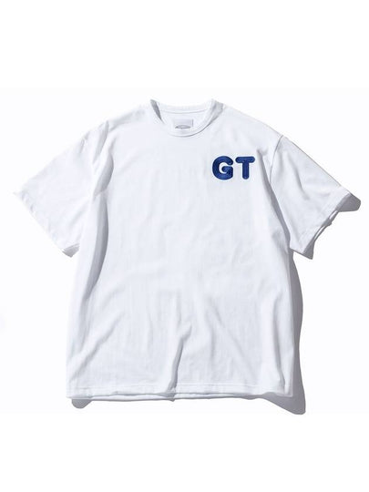 Two-Tone Chain Embroidery GT Logo Short Sleeve T-Shirt White - GRAN TURISMO - BALAAN 2