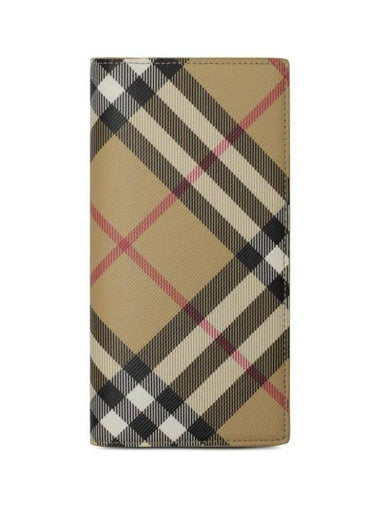 Check Bifold Card Wallet Sand - BURBERRY - BALAAN 1