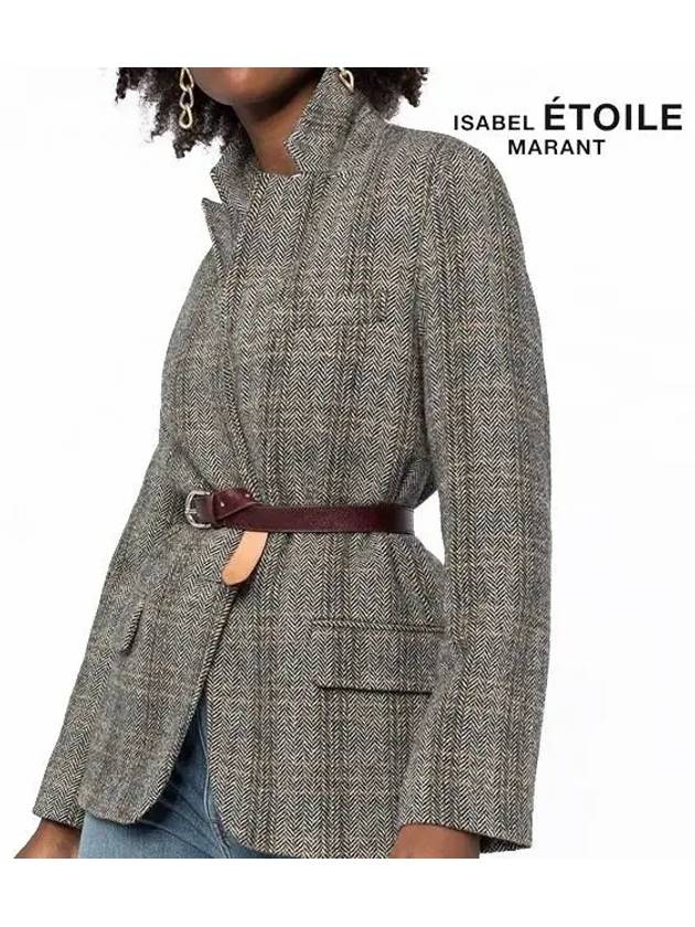 Check Pattern Jacket Grey - ISABEL MARANT ETOILE - BALAAN 7