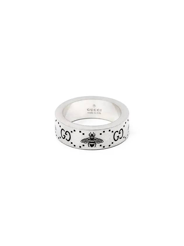 YBC728389001 728389 J8400 0728 Bee GG Engraving 6mm Silver Ring - GUCCI - BALAAN 1