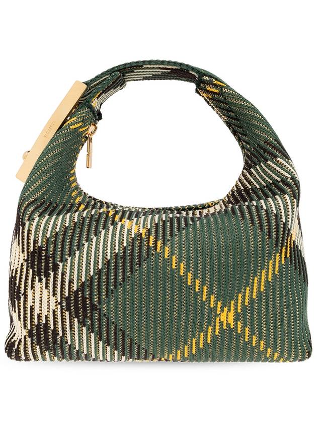 Peg Medium Check Pattern Duffel Bag Green - BURBERRY - BALAAN 2