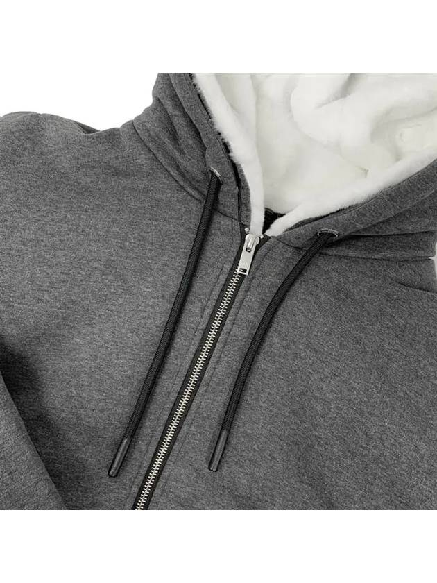 Classic Bunny Zip Up Hoodie White Lining Charcoal - MOOSE KNUCKLES - BALAAN 5