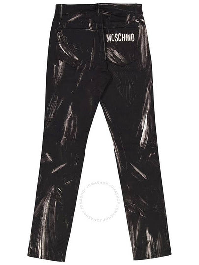 Moschino Men's Painted Effect Print Jeans, Brand Size 44 (Waist Size 29