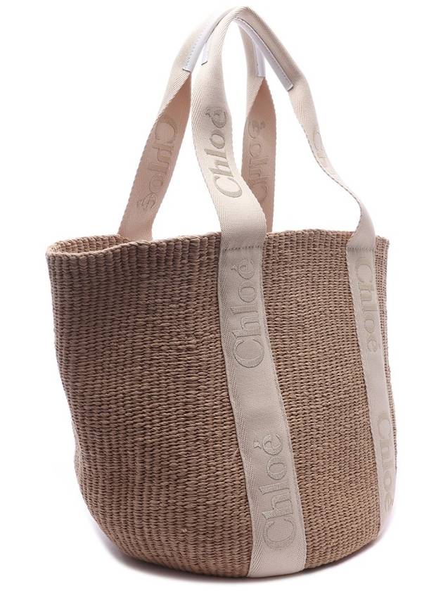 Large Woody Tote Bag Beige - CHLOE - BALAAN 4