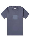 Men's Metropolis Pocket Jersey Short Sleeve T-Shirt Ombre Blue - CP COMPANY - BALAAN 1