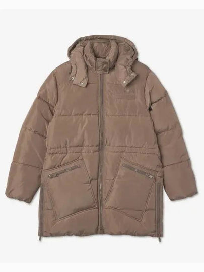 Oversized Tech Puffer Midi Padding Brown - GANNI - BALAAN 2