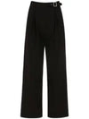 Double chin wide belt slacks black - ILROZE - BALAAN 1