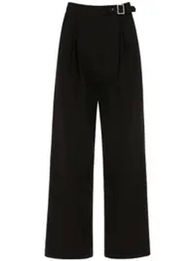 Double chin wide belt slacks black - ILROZE - BALAAN 1