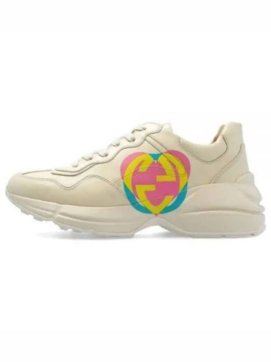 Rhyton Heart Low Top Sneakers Ivory - GUCCI - BALAAN 2