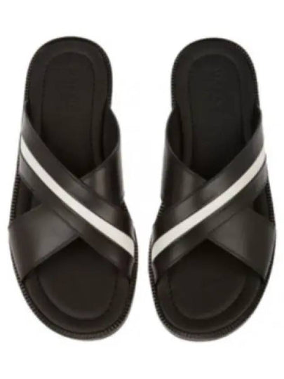 Jabil Stripe Detail Slippers 60266724044 F000 Black - BALLY - BALAAN 2