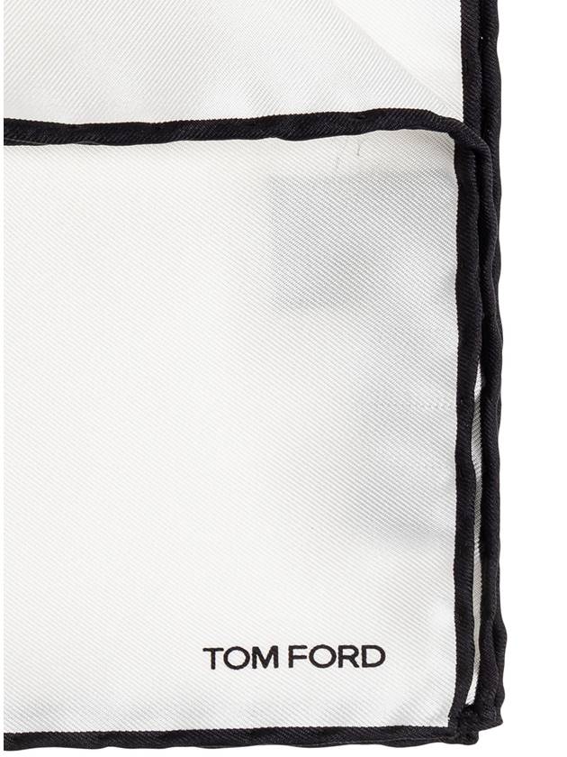 Tom Ford Silk Pocket Square, Men's, White - TOM FORD - BALAAN 4