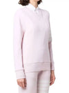 4-Bar Striped Waffle Wool Cashmere Pullover Knit Top Light Pink - THOM BROWNE - BALAAN 3