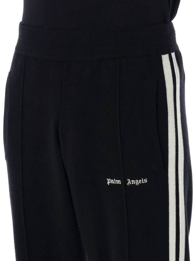 Palm Angels Classic Logo Knit Track Pants Black - PALM ANGELS - BALAAN 4