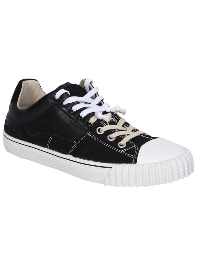 New Evolution Leather Low Top Sneakers Black - MAISON MARGIELA - BALAAN 3