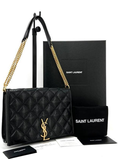 Becky gold chain crossbag shoulder bag black - SAINT LAURENT - BALAAN 1