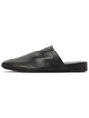 debossed logo leather slippers black - BALENCIAGA - BALAAN.