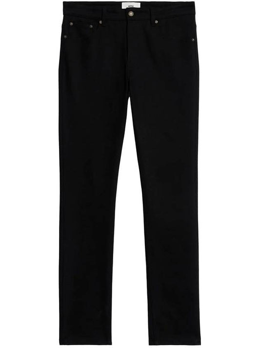 Men's Slim Fit Straight Pants Black - AMI - BALAAN 2