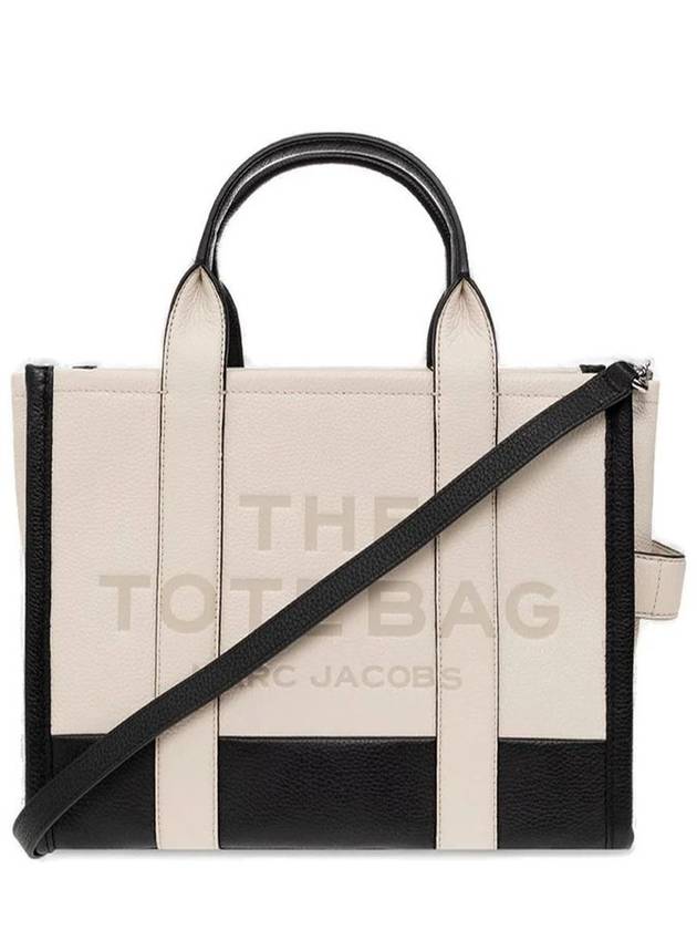 Logo Medium Leather Tote Bag Cream - MARC JACOBS - BALAAN 2