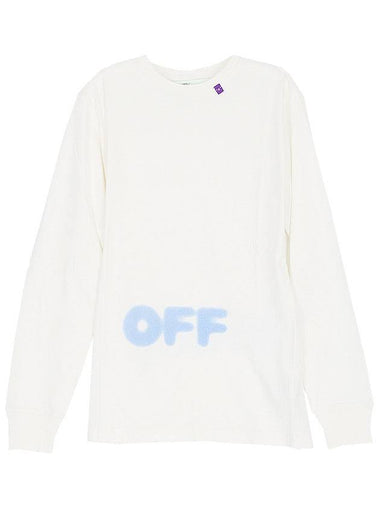 Spray Logo Print Long Sleeve T-Shirt White - OFF WHITE - BALAAN 1