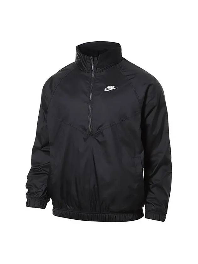 Sportswear Logo Windrunner Woven Anorak Black - NIKE - BALAAN 5