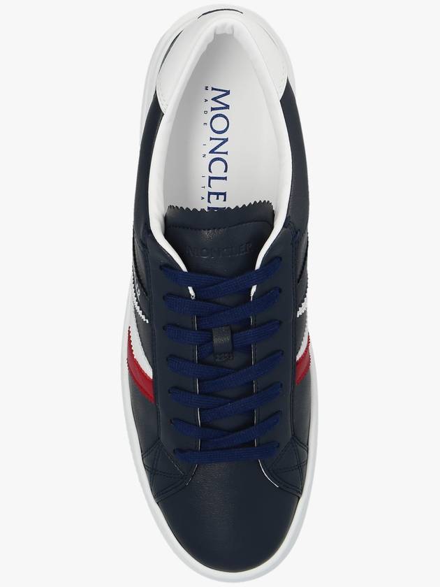 Men's Monaco Trainer Low Top Sneakers Dark Blue - MONCLER - BALAAN 7