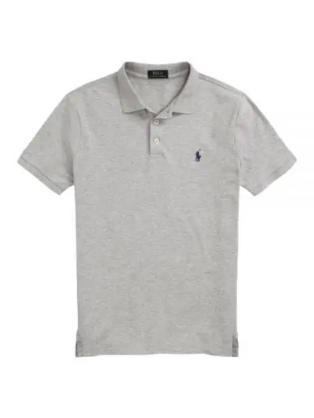 Polo Pony Motif  Polo Shirt Grey - POLO RALPH LAUREN - BALAAN 2