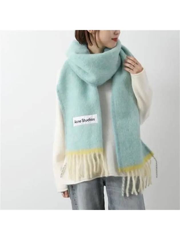 Mohair Wool Fringe Muffler Light Blue - ACNE STUDIOS - BALAAN 2