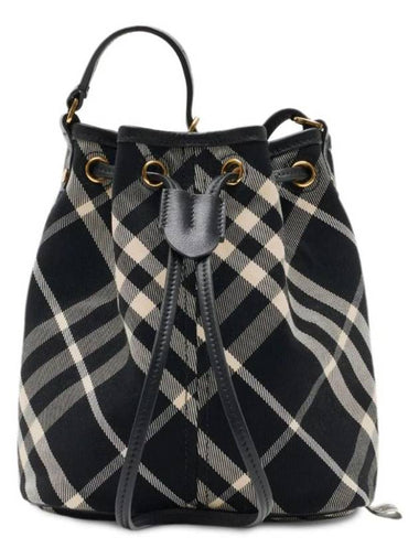 Check Mini Bucket Bag Black Black - BURBERRY - BALAAN 1