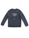 Rufus Embroidery Logo Sweatshirt Navy - A.P.C. - BALAAN 2