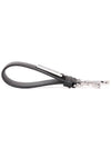 Logo Saffiano Leather Key Holder Black - PRADA - BALAAN 5