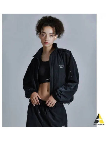 rival crop windbreaker women black - REEBOK - BALAAN 1