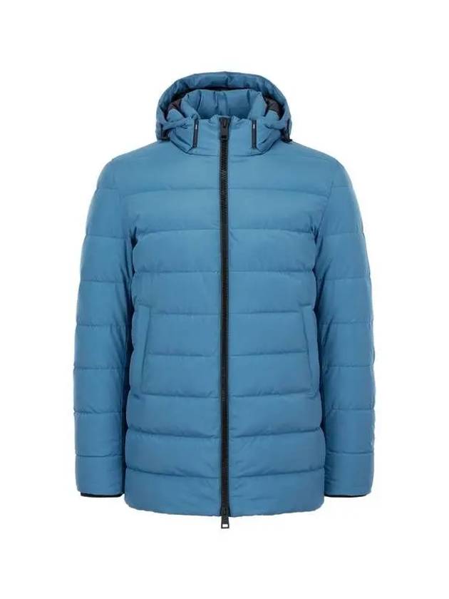 Men s Detachable Hooded Down Padded Coat Blue 270168 - HERNO - BALAAN 1