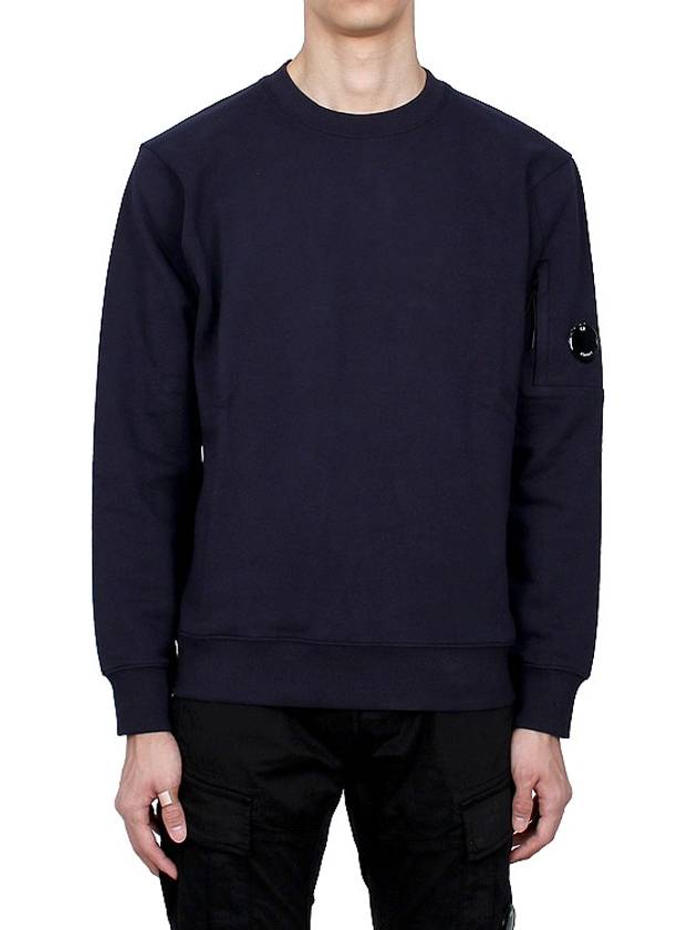 Diagonal Raised Fleece Lens Sweatshirt Navy - CP COMPANY - BALAAN 2