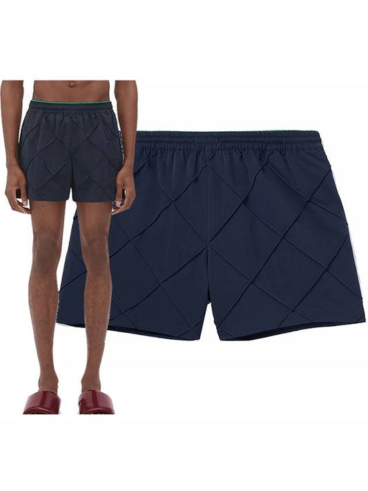 Intrecciato Nylon Swim Shorts Navy - BOTTEGA VENETA - BALAAN 2