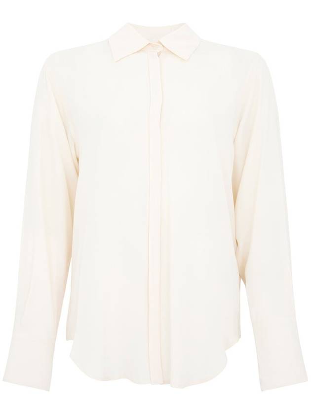 Seventy White Long-Sleeve Silk Shirt - SEVENTY - BALAAN 1